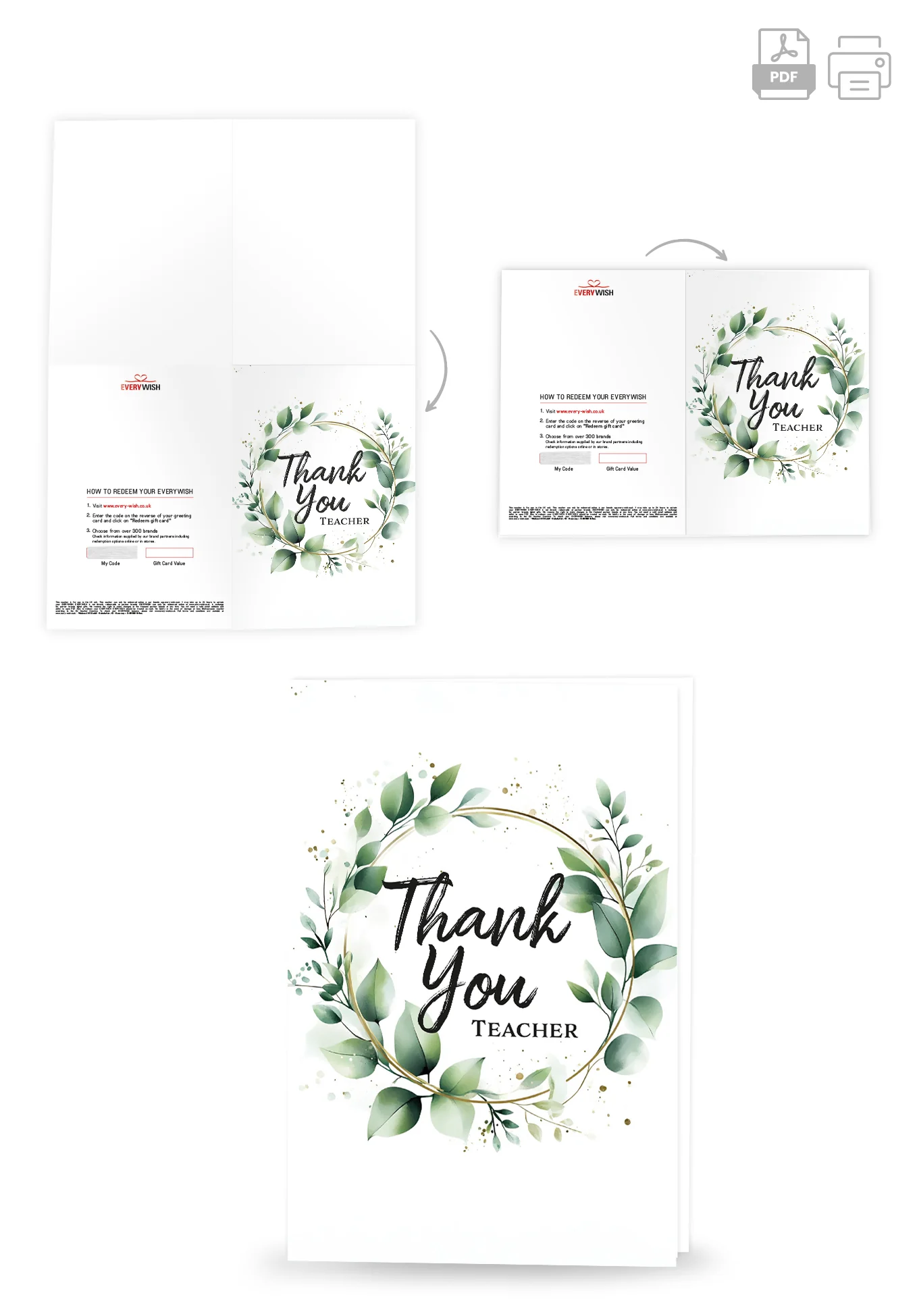 Thank you Teacher - Leaf Wreath - Image 4