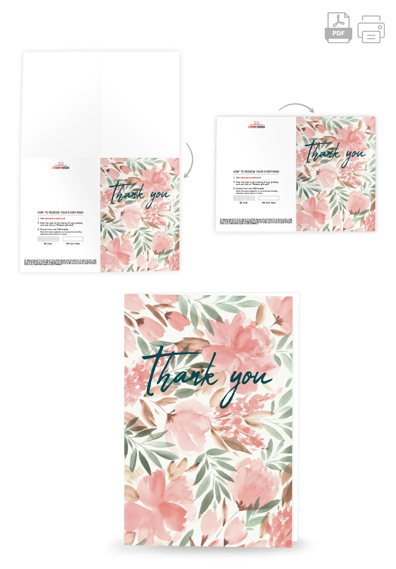 Thank you - Watercolour Flower PDF - Image 4