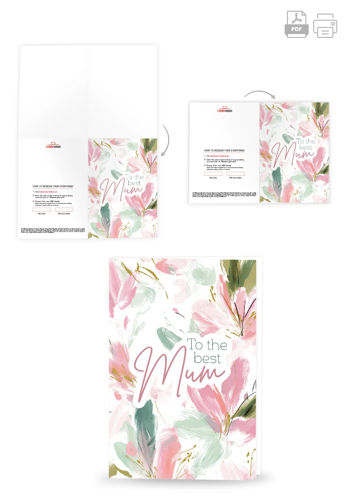 To the best Mum - Painted Flowers - Image 4