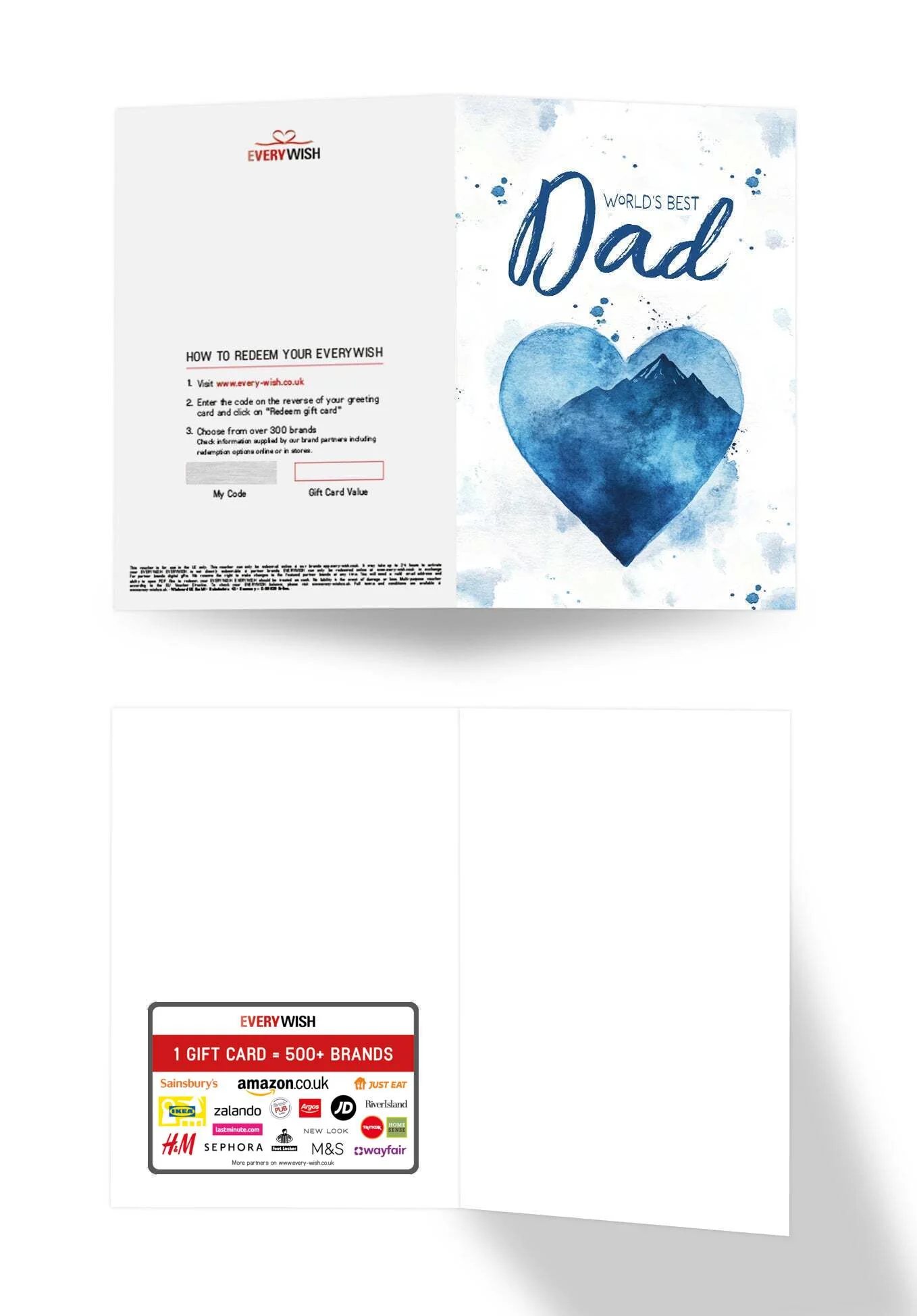 World's best Dad - Heart Blue - Image 3